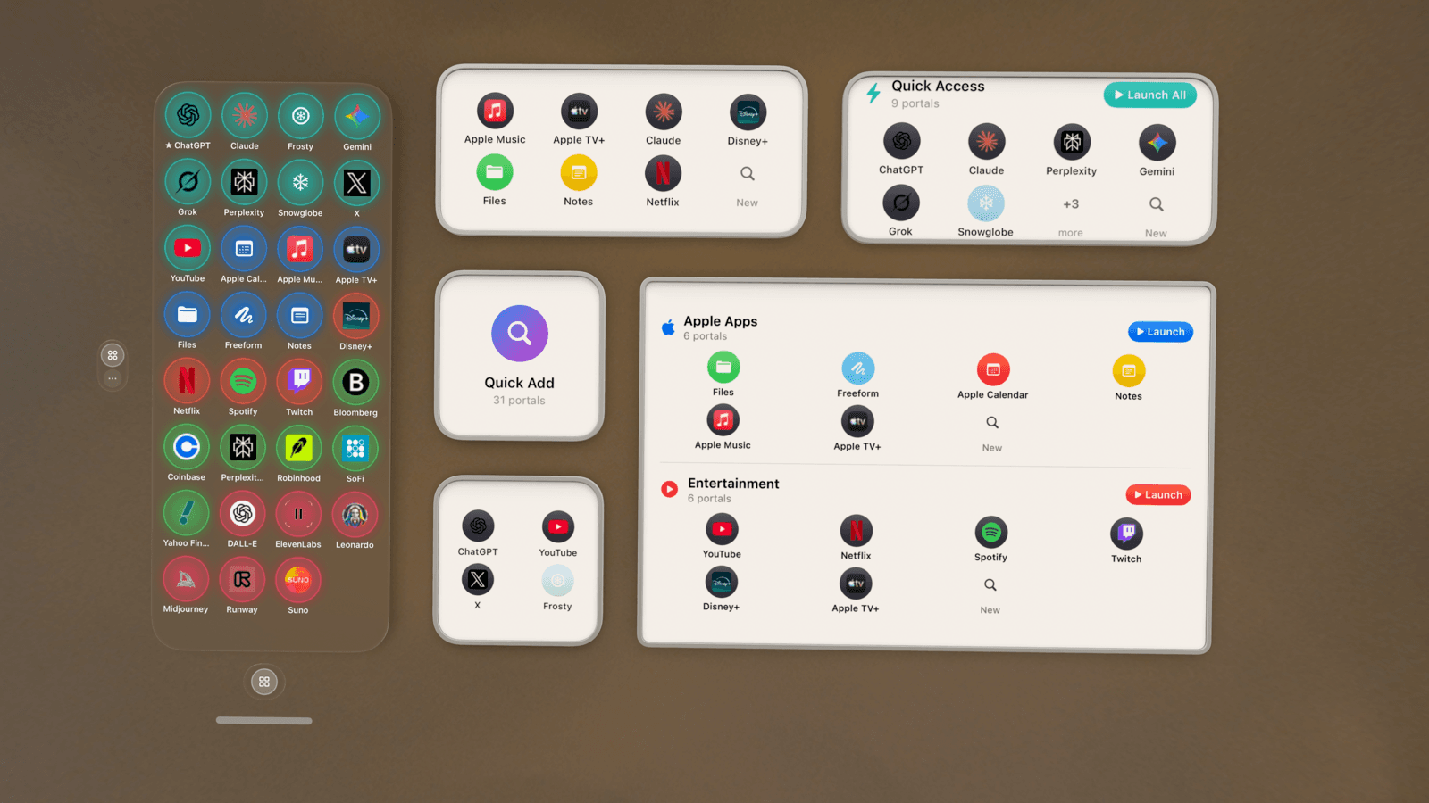 WaypointHub Home View widgets